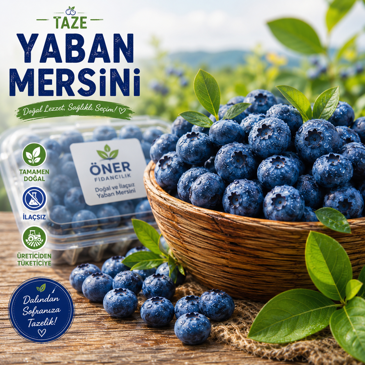 Taze Yaban Mersini (İlaçsız) – Üreticiden Doğrudan - 1 kg